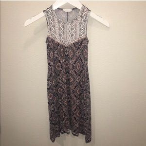 Girls Floral and Lace Midi Dress